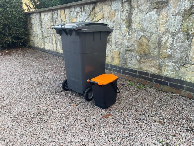 New caddy next to black bin 2