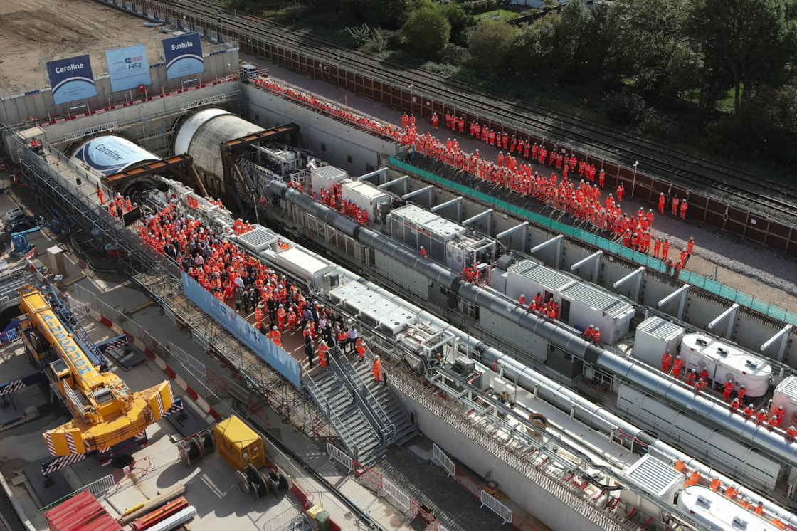 Launching TBMs Caroline and Sushila, at the Northolt Tunnels