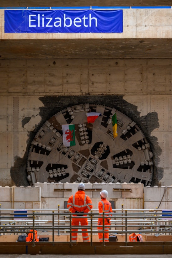 The cutterhead of TBM Elizabeth visible through the headwall at Washwood Heath following her 3.5 mile drive Oct 2025: The cutterhead of TBM Elizabeth visible through the headwall at Washwood Heath following her 3.5 mile drive Oct 2025