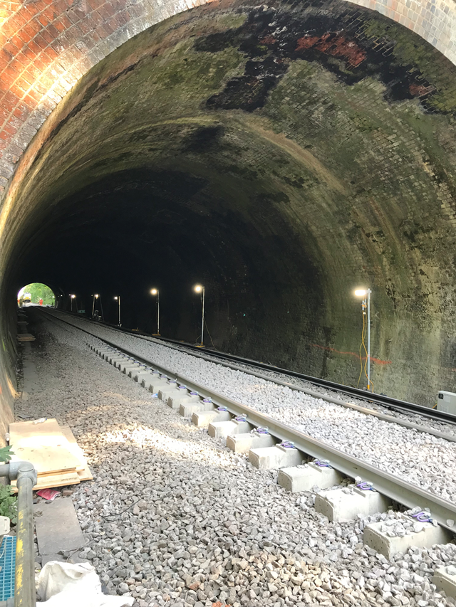 Upgraded Fareham-Eastleigh railway reopens to passengers with smoother, more reliable journeys: Botley Tapnage tunnel-2