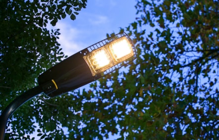 One of the borough's new LED street lights (credit Gary Manhine)