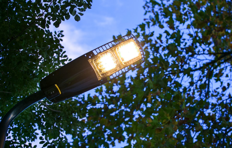 One of the borough's new LED street lights (credit Gary Manhine)