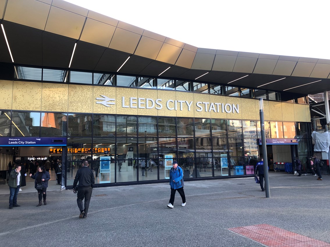 Safety first: Leeds Station hosts Safety Week for 600 schoolchildren: Leeds station front