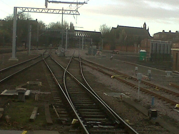 new track layout: taken from York station looking south