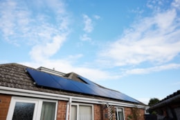 Solar panels on home