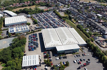 Motability Operations Coalville site aerial view