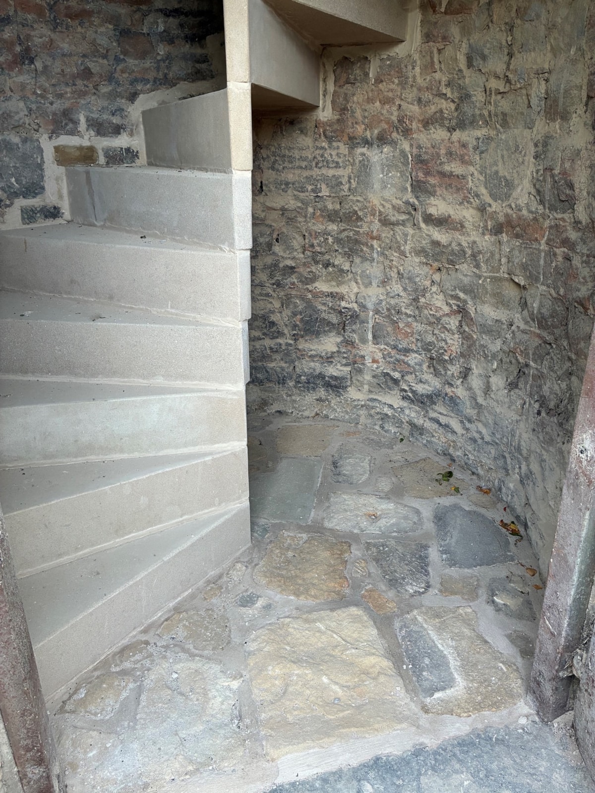 Completed stone steps