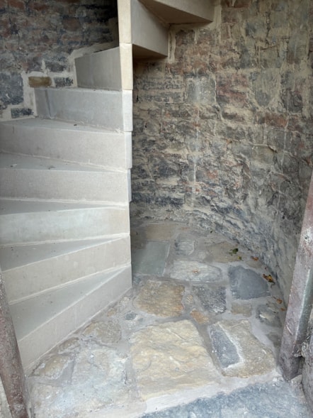 Completed stone steps