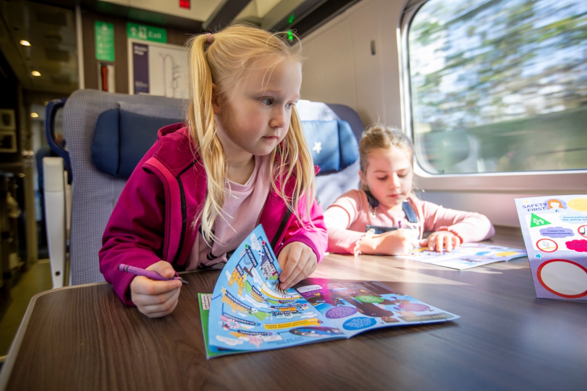 Lucy and Ivy, 7, check out the new TPE activity books