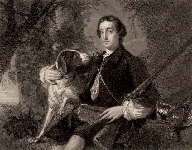 William Fortescue, 1st Earl of Clermont: William Henry Fortescue, Lord Clermont, a keen sportsman kept a sizeable kennel, but who was known to be particularly fond of Phillis. Source: Wikimedia commons