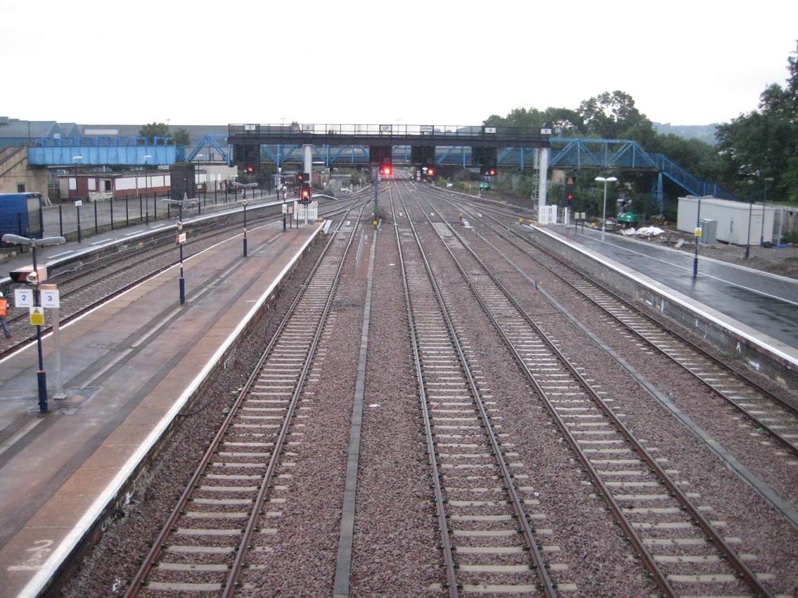 Lincoln work complete: View from station of new track and signals