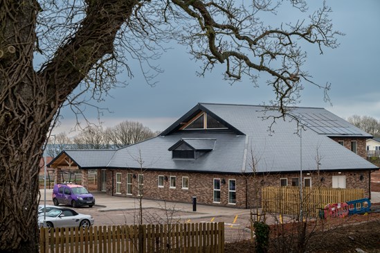 The new Burton Green Village Hall funded by HS2