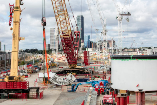 TBM Karen components at Old Oak Common