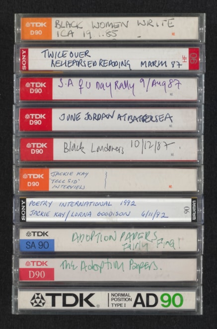 Tapes from Jackie Kay's archive