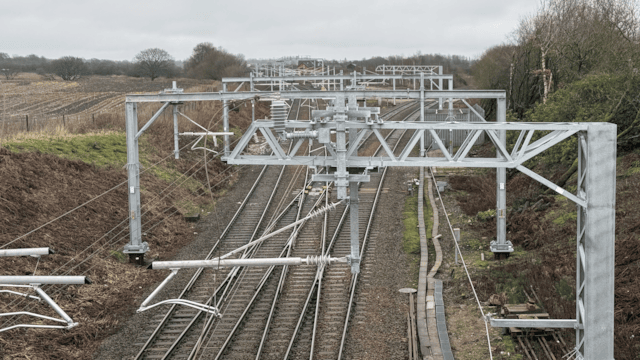 Crow's Nest junction on Wigan to Bolton route after electrification: Crow's Nest junction on Wigan to Bolton route after electrification