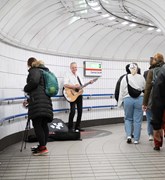 TfL Image - Busker on the TfL network - credit Eleanor Bentall & TfL: TfL Image - Busker on the TfL network - credit Eleanor Bentall & TfL