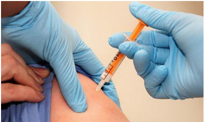 Public Health England and NHS England urge eligible people to take up free flu vaccine: Vaccination photo