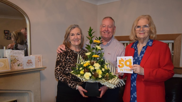Robert and Margaret Jolly celebrate Golden Wedding Anniversary