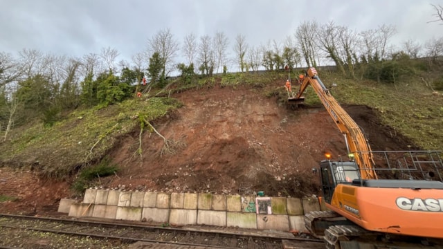 Passengers warned of disruption following Worcester landslip: Worcester landslip-2