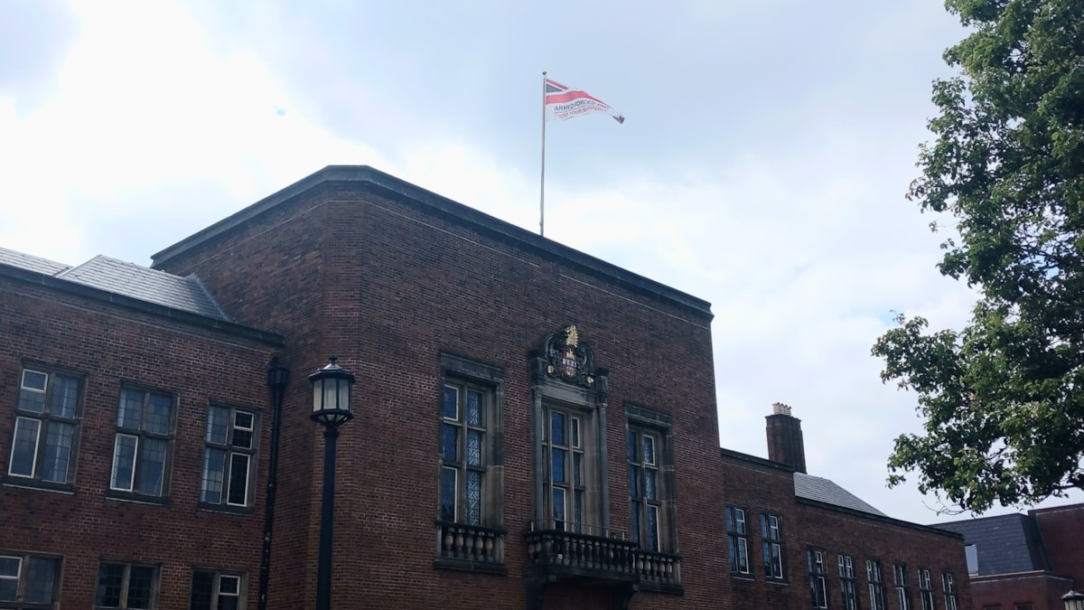 Dudley Council House flying Armed Forces Flag 2024 cropped