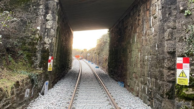 New track on the Newquay branch line