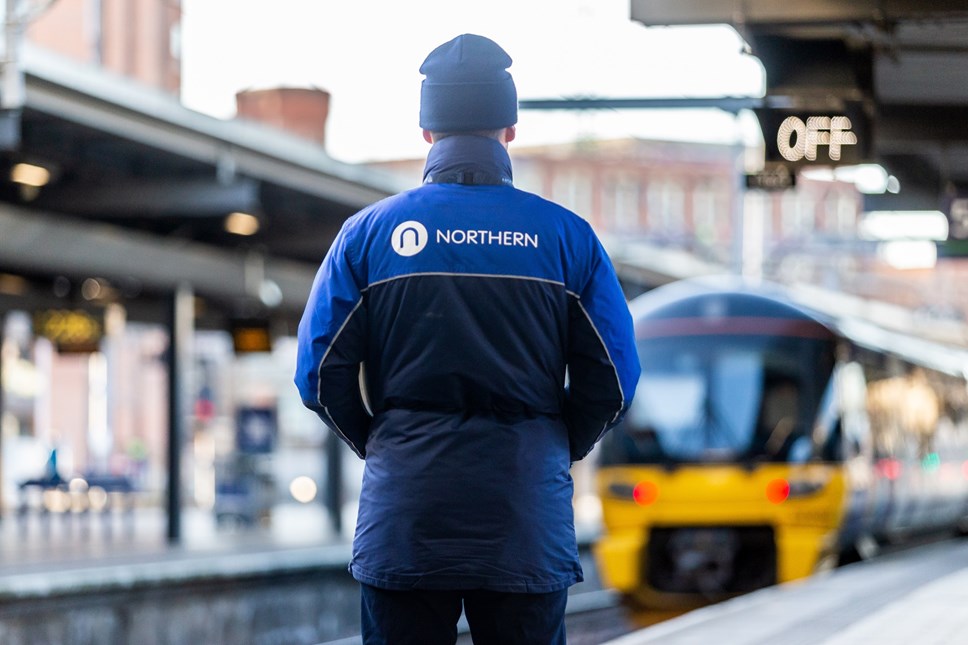 Image shows Northern employee on platform