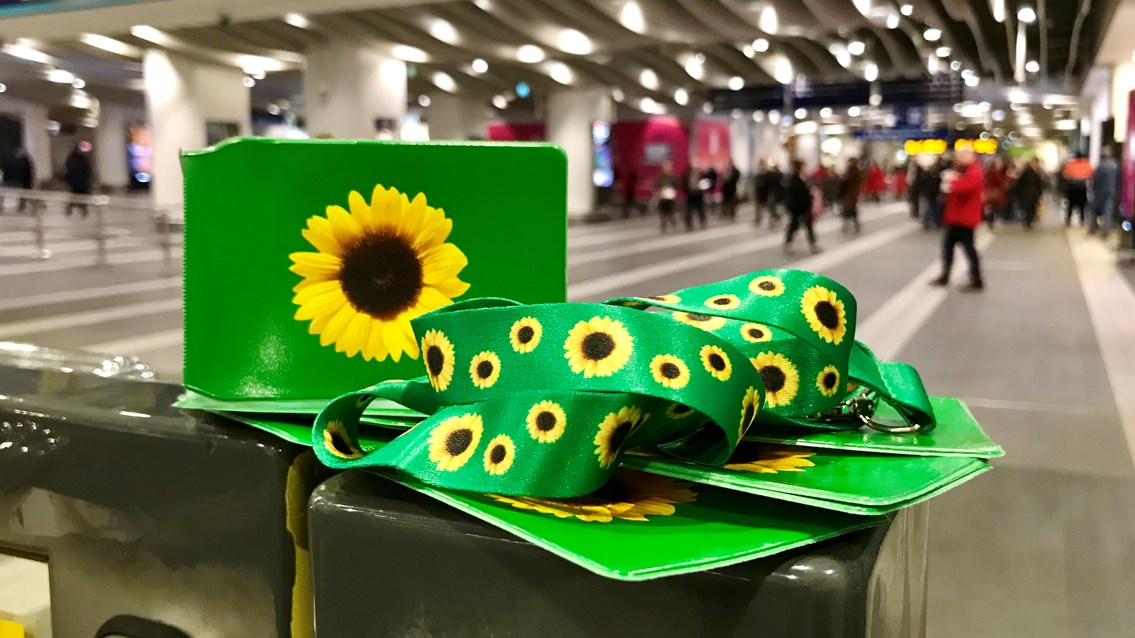 Four major railway stations among first to recognise hidden disability sunflowers: Sunflower lanyards and ticket holders 1