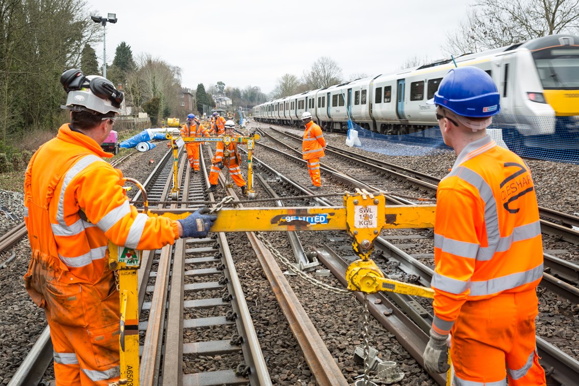 Reliability boost for Brighton Main Line passengers as Network Rail completes railway upgrade between Redhill and Gatwick: NR-EarlswoodTrackWorks 071