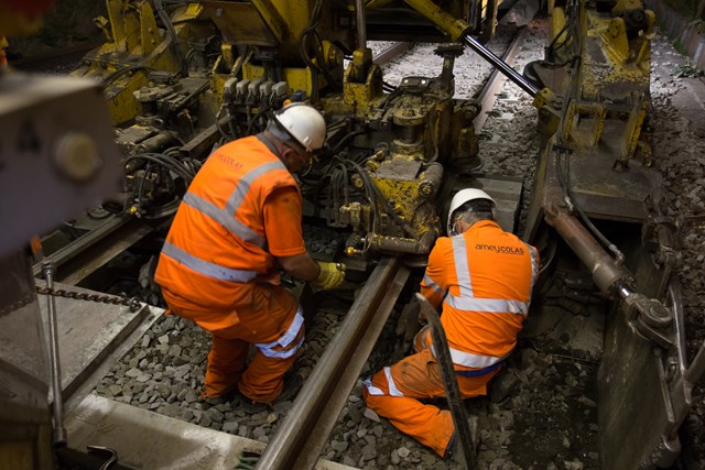 VIDEO: State-of-the-art machinery delivers £29million railway upgrade between Basingstoke and Eastleigh in record time: High output ballast cleaner