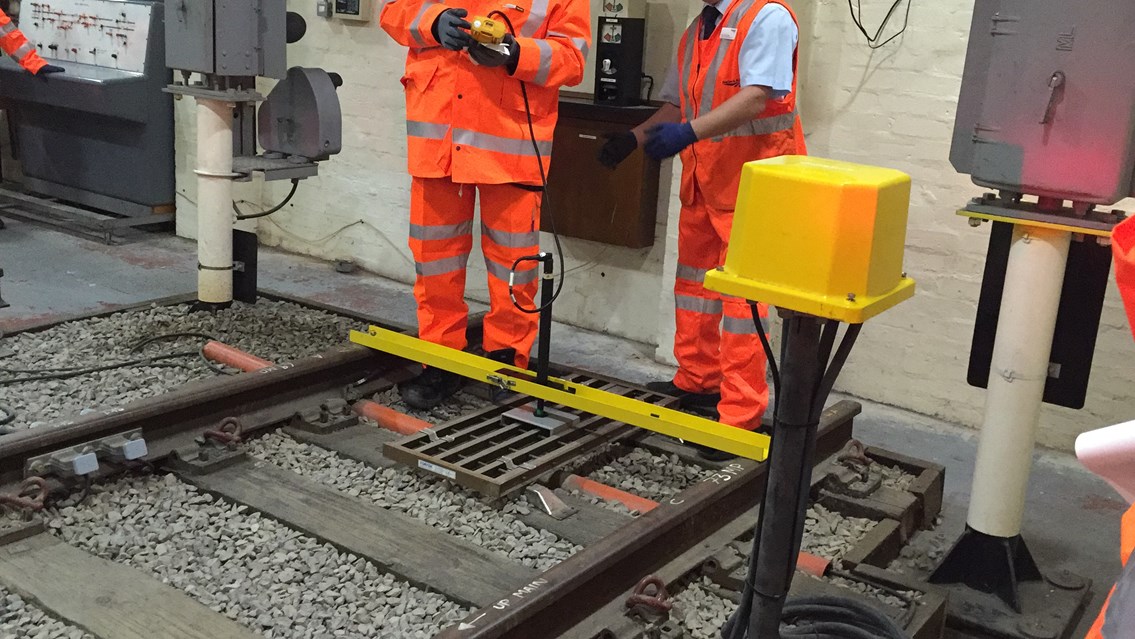 MP David Mowat MP at Network Rail's training facility in Warrington