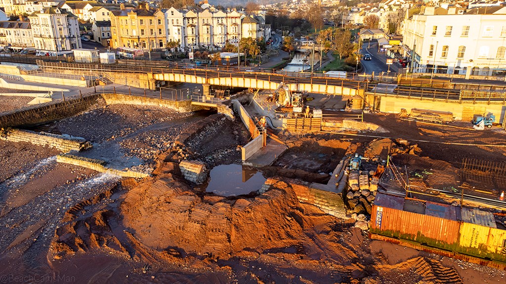 Dawlish station works