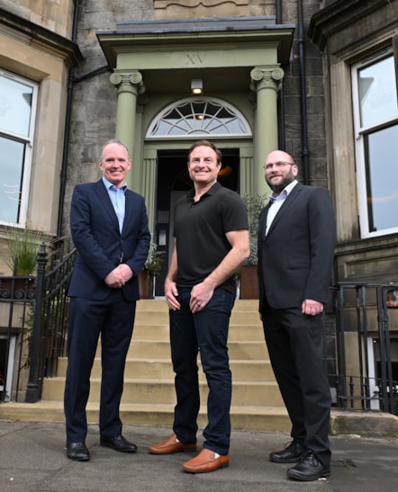 Pic 1 - (l-r) Scottish Enterprise Chief Executive Adrian Gillespie, Launchpad Build CFO Jon Quick and UK Head of Software Tim Chamberlain-2