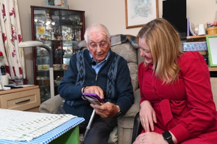 Mr Nicholls and Cabinet Secretary for Housing and Local Government, Jayne Bryant (3)