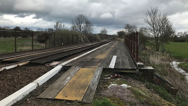 Network Rail is set to replace deteriorating timbers on this railway bridge over the River Deben