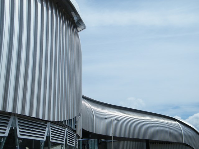 Newport station cladding