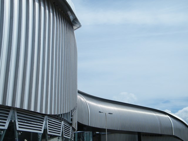 Newport station cladding: Newport station