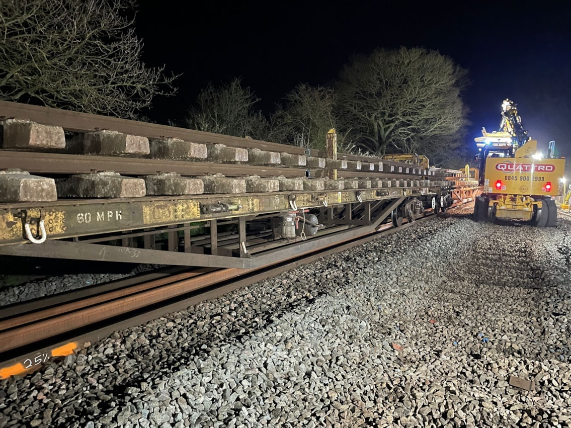 East Somerset Junction track work- April 26 1