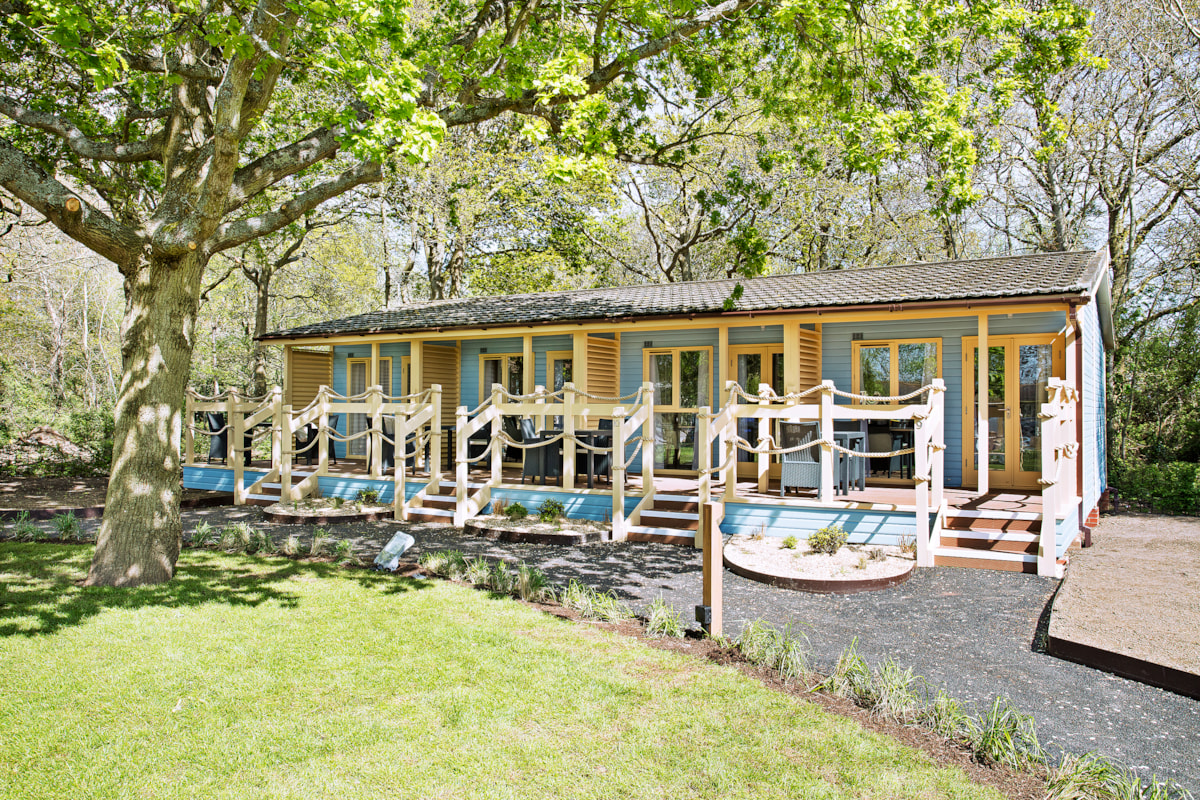 Lakeside Coastal Village Bedroom Woodland Lodge