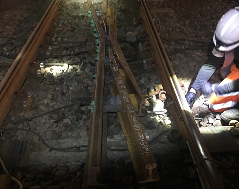 5 July Positioning new track sections