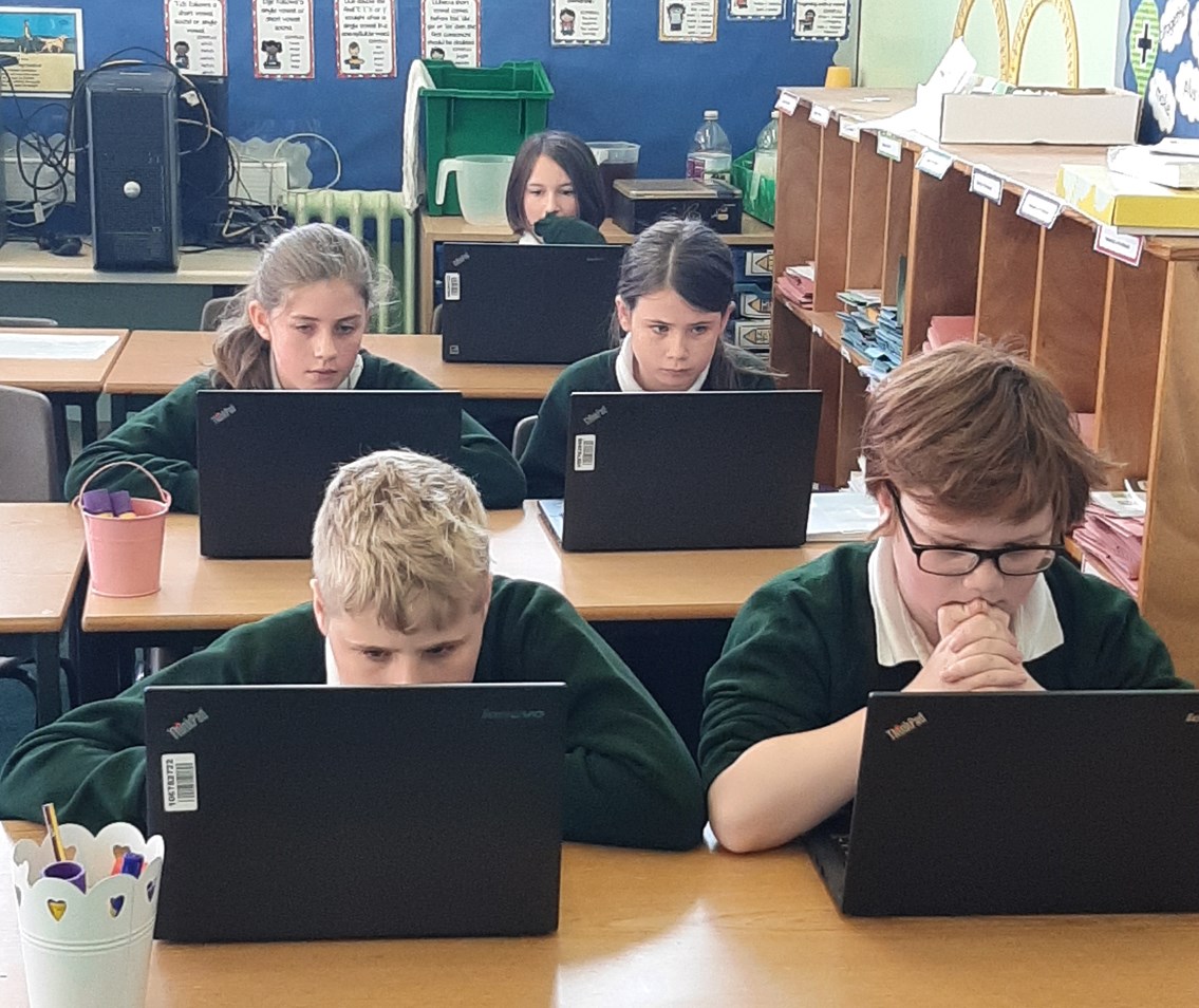 Hexham school benefits from Network Rail’s digital donation: Laptops 1 landscape