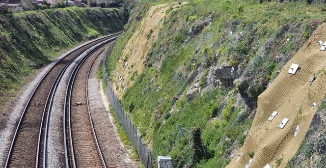 REMINDER: Multi-million pound investment to prevent railway landslips at Bearsted in Kent continues this weekend: Bearsted cutting 2