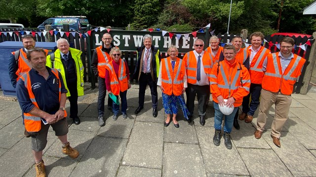 Improved connectivity at Lostwithiel following funding confirmation for new highways footbridge: Lostwithiel supporters group shot