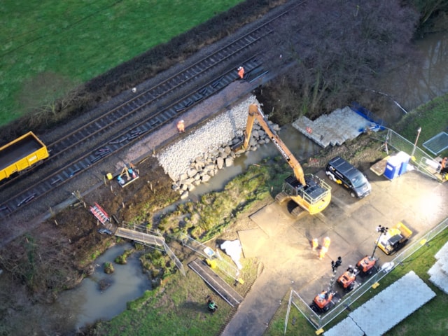 Axminster landslip rectification works 2: Axminster landslip rectification works 2