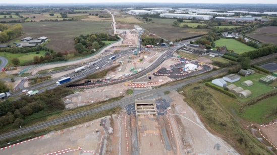 Rykneld Street bridge, Streethay - start of piling works-3