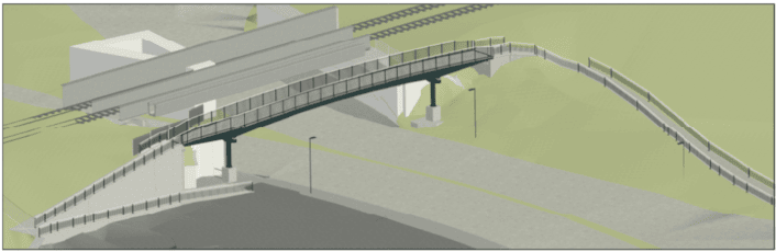 Wellington Road footbridge draft drawing June 2024: Wellington Road footbridge draft drawing June 2024