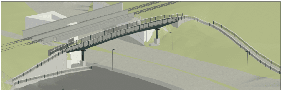 Wellington Road footbridge draft drawing June 2024