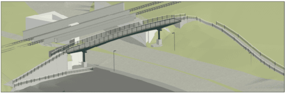 Wellington Road footbridge draft drawing June 2024
