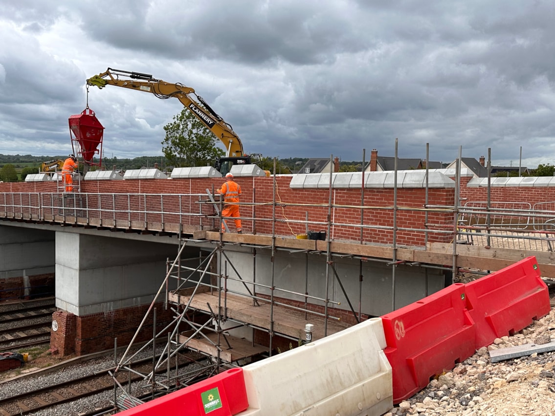 Kirk Hill 3 - installation of the coping stones following successful installation of the new parapets