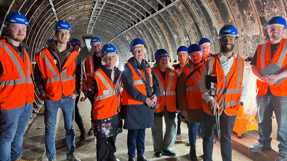 Tunnel tours celebrate Railway 200 and Birmingham Heritage Week: One of the 'hidden tunnel' tour groups at Birmingham New Street