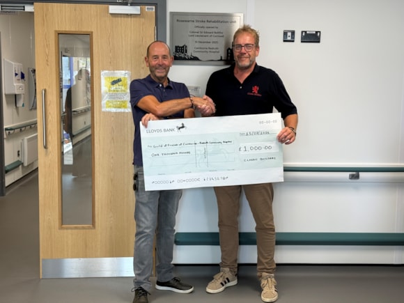Rosewarne Cheque Presentation Guild and Builders